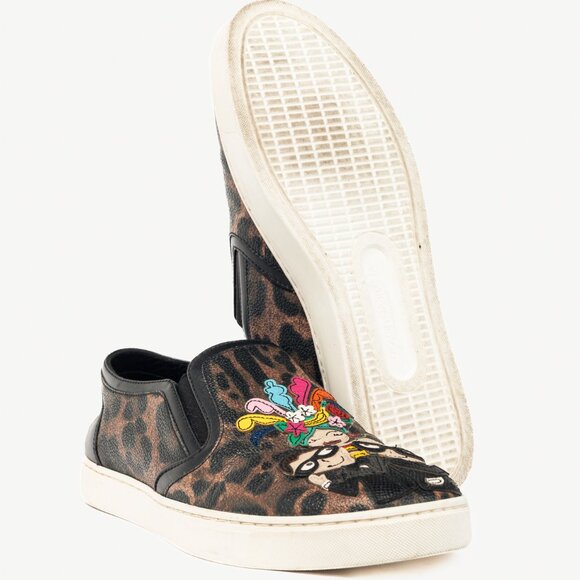 Dolce & Gabbana DG Family Leopard Slip-On Sneakers - Picture 5 of 12